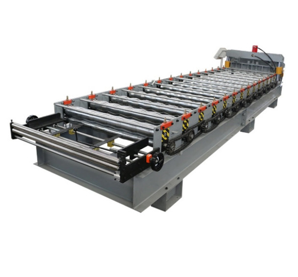 África Diseño popular corrugado trapezoidal de acero de metal de hierro hojas de techo máquina de formación de rodillos