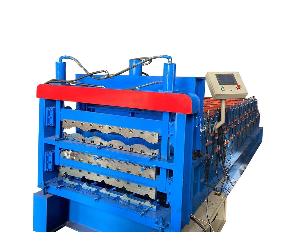 rollo de tres capas de 0.8m m que forma la teja acanalada y esmaltada Ibr de la máquina