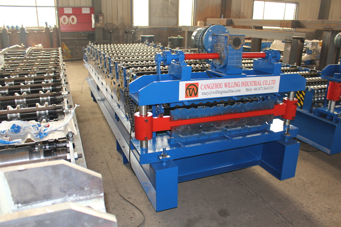 El ISO 15-30m/Min Trapezoidal Roll Forming Machine acanaló el rollo que hacía la máquina