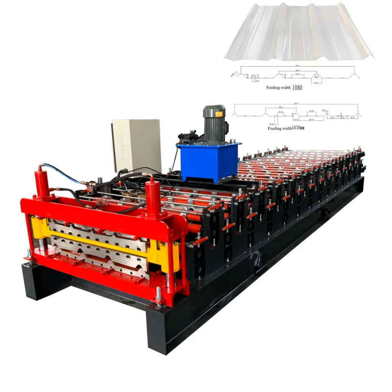 840 900 tipo tejado de la capa doble IBR laminar la formación de control del PLC de la máquina