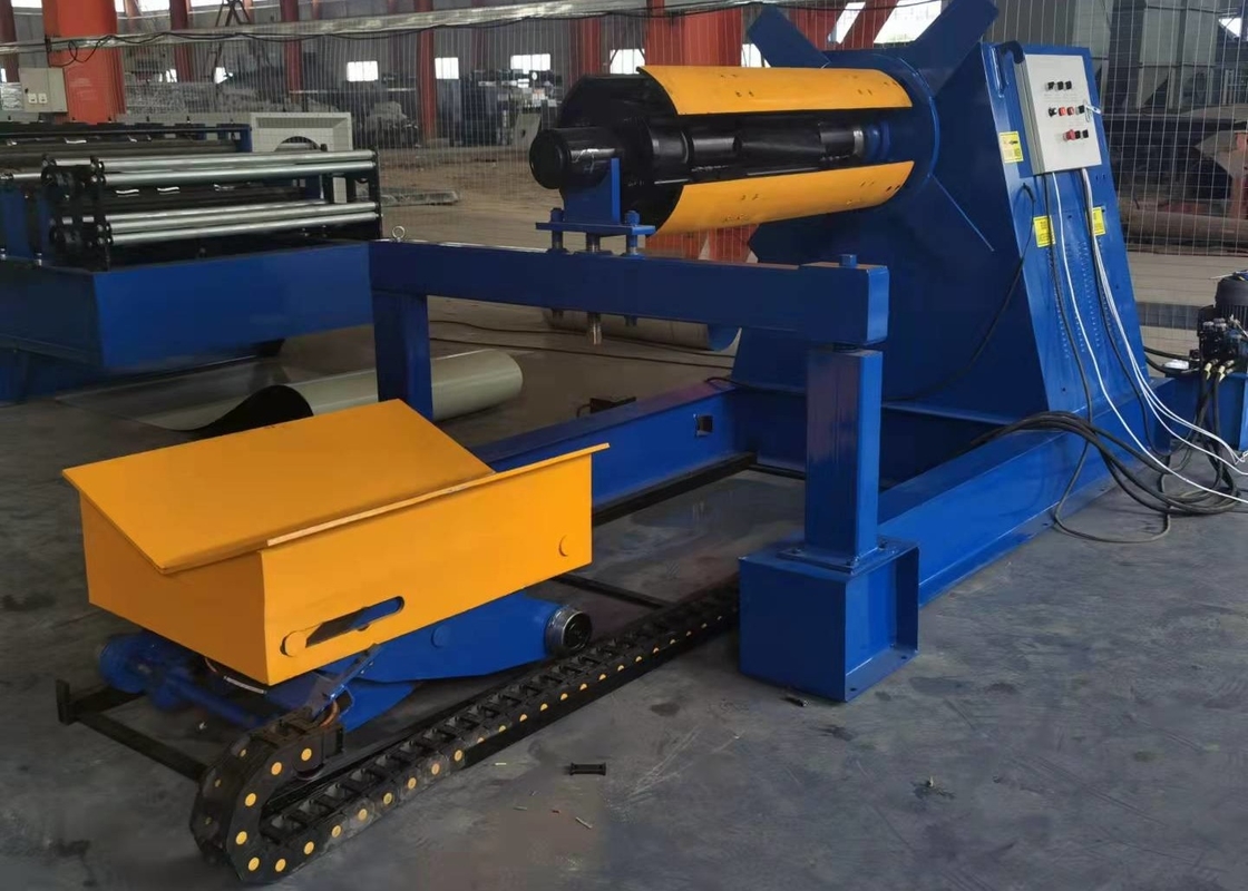 Decoiler de bobina de acero automático hidráulico con coche de bobina 5 toneladas 7 toneladas 10 toneladas