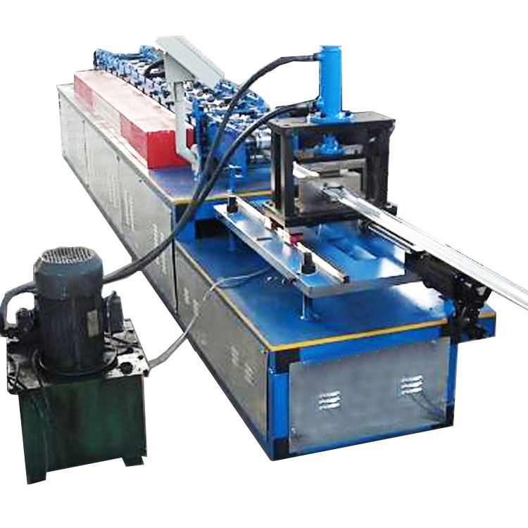 Máquina de moldeado de rodillos de puertas de persiana controlada por PLC con 45 rodillos de acero de 3 t