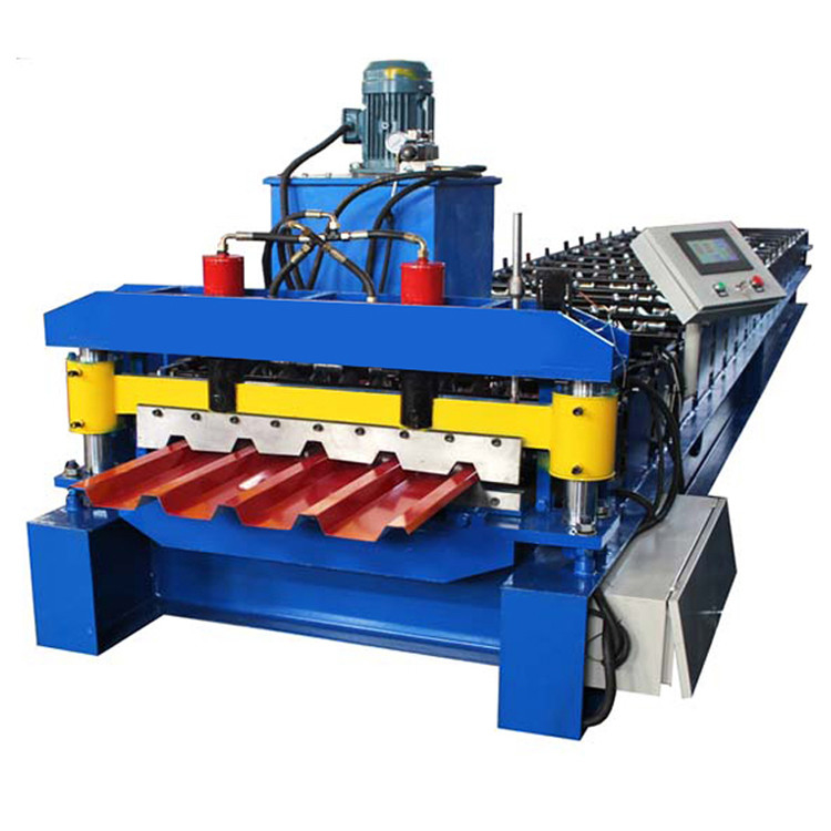 IBR 686 Máquina de moldeado de rodillos de perfil de una capa Plc Control y corte hidráulico