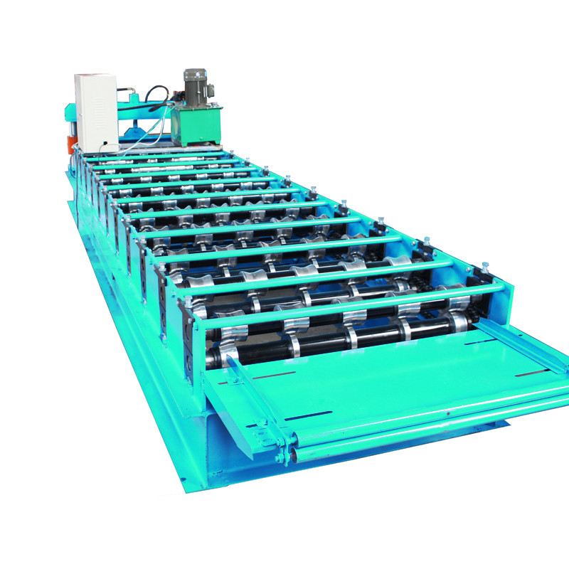 45# Acero 4KW motor de la cadena de energía de techo de tejas máquina de formación de rodillos con sistema de control PLC