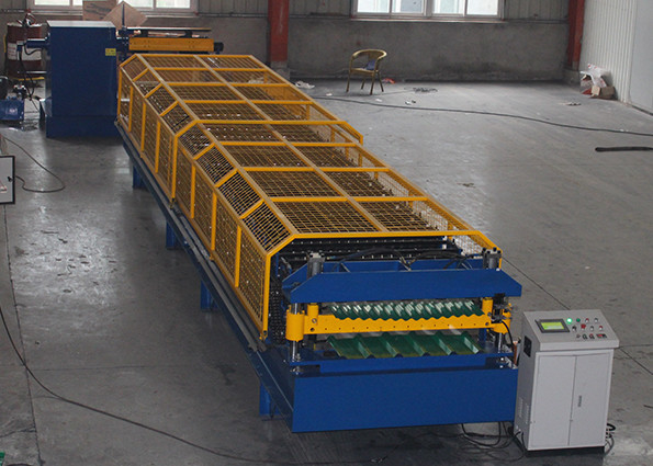 Máquina de formación de láminas de techo de acero de doble capa de alta precisión IBR ondulada acristalada