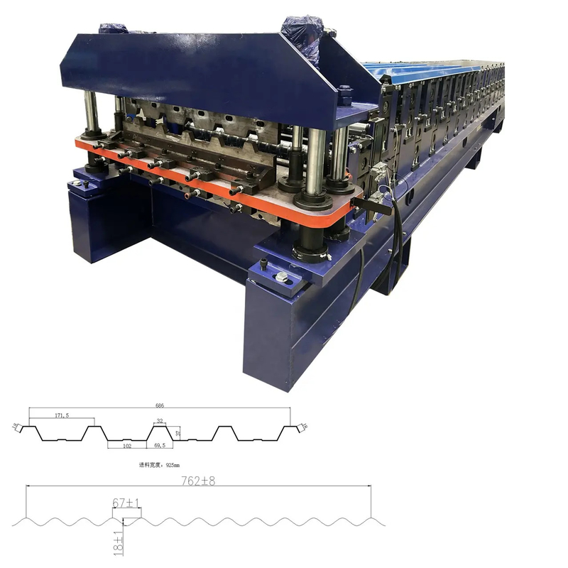 Máquina de fabricación de láminas de techo de doble capa de trapezoides y corrugados 686 IBR para Sudáfrica