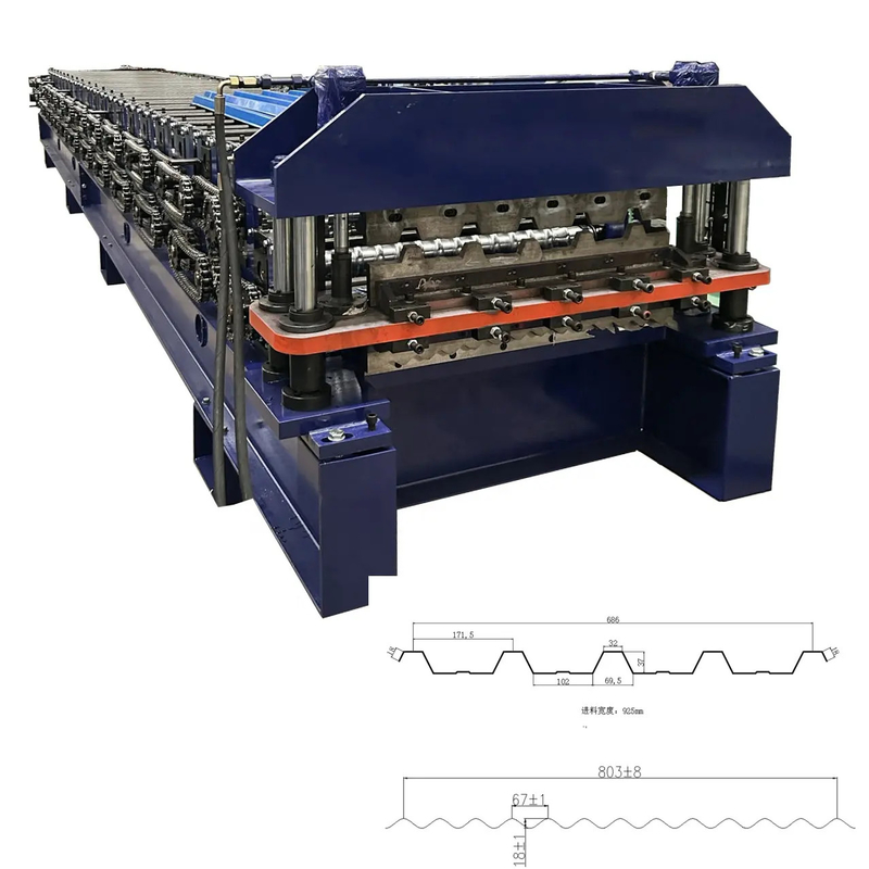 Máquina de fabricación de láminas de techo de doble capa de trapezoides y corrugados 686 IBR para Sudáfrica