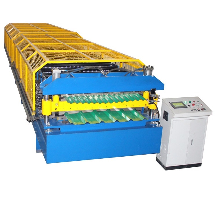 Control PLC Máquina de moldeado de láminas de techo de acero de doble capa de metal de alta velocidad
