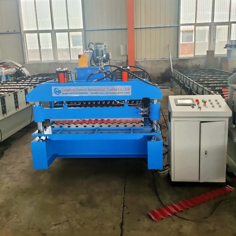 Fabricación de láminas de techo de 7/8' Fabricación de paneles corrugados de techo máquina de moldeado de rodillos