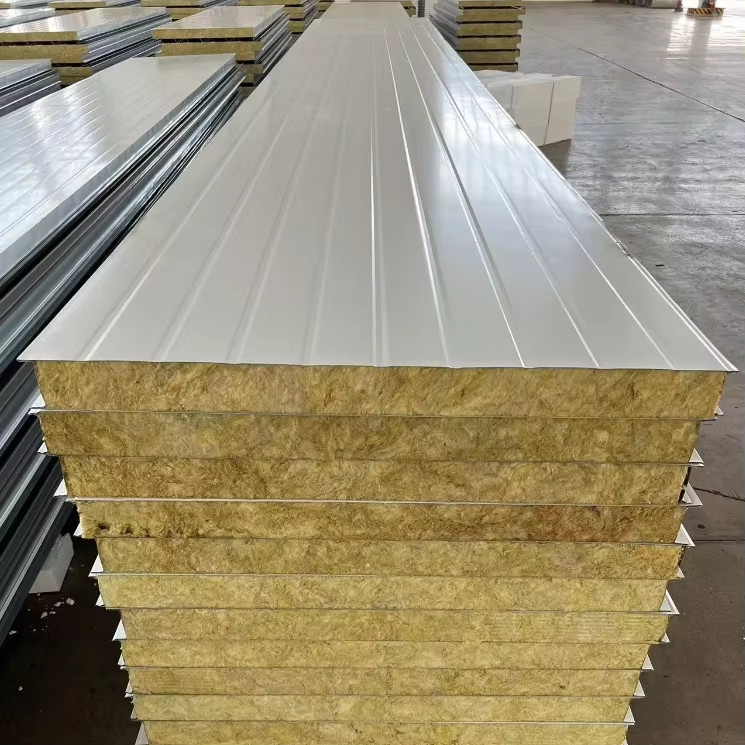 Máquina de moldeado de paneles de sandwich de aislamiento de lana de roca / lana mineral / línea de producción Precios