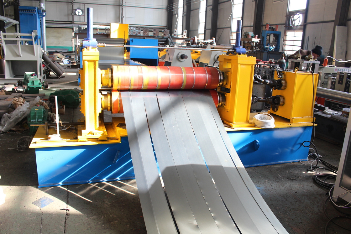 Máquina de producción de línea de corte de bobina de acero de alta velocidad con desenrollador y recollador hidráulico