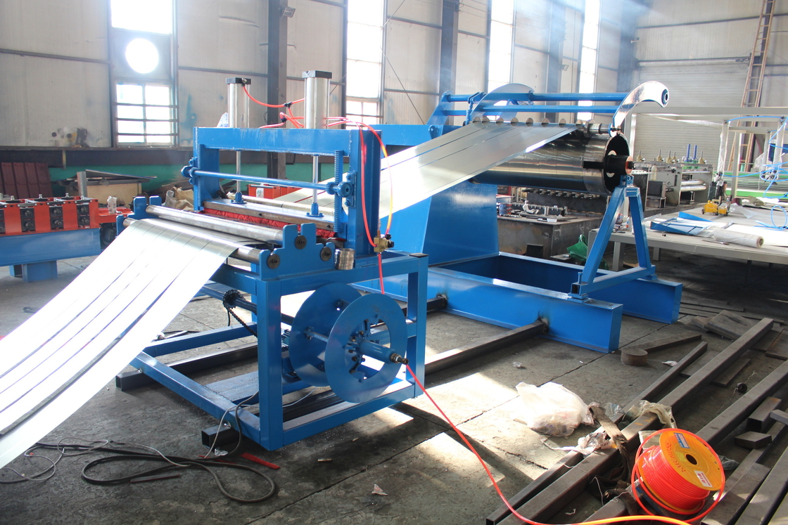 Máquina de producción de línea de corte de bobina de acero de alta velocidad con desenrollador y recollador hidráulico
