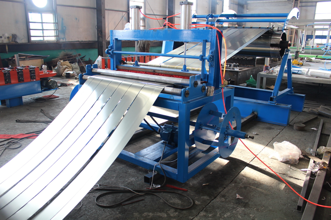 Máquina de producción de línea de corte de bobina de acero de alta velocidad con desenrollador y recollador hidráulico