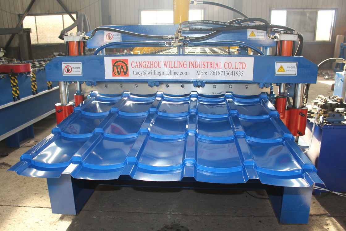 Máquina de moldeado de láminas de techo de doble capa glaseadas IBR 15m/min Para techo de paneles Ppgi