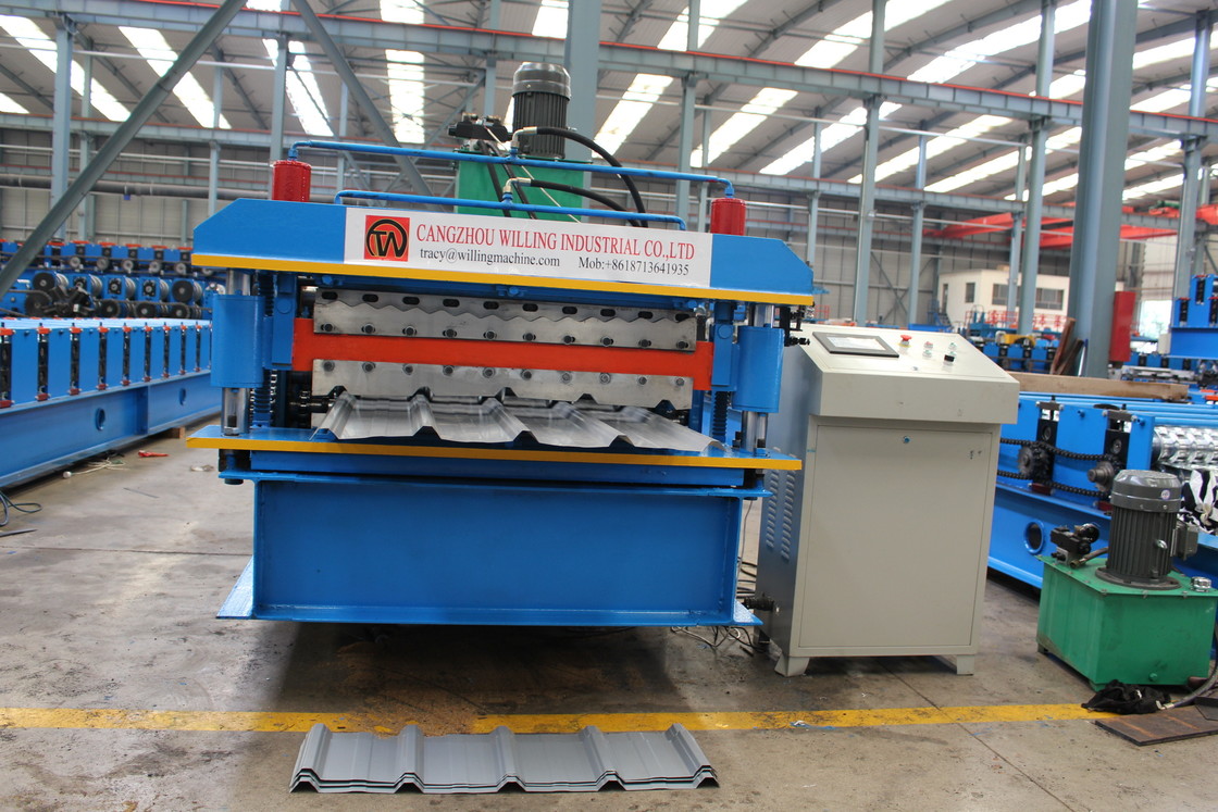2025 factory price hot sale Trapezoidal and glazed Double Layer Roof sheet roofing tile Forming Machine