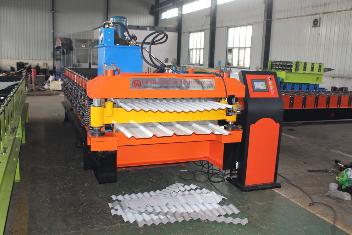 2025 High Speed Trapezoidal and glazed Double Layer Roof sheet roofing tile Forming Machine