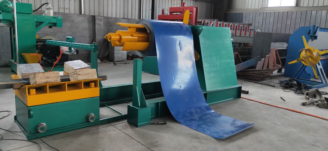 380v 50hz Máquina de línea de producción de corte de bobina de acero de alta velocidad con descollador y recollador hidráulico