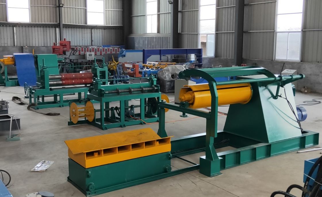 380v 50hz Máquina de línea de producción de corte de bobina de acero de alta velocidad con descollador y recollador hidráulico