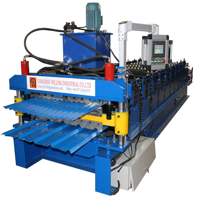 Ibr acanaló el rollo de la capa doble que formaba control automático completo del Plc de la máquina