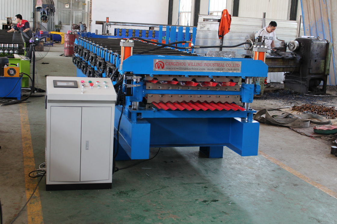IBR y rollo acanalado del panel del tejado de 0.9m m que forman la máquina
