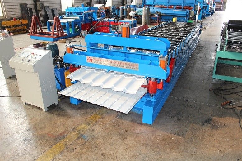 Rollo de la capa doble del control 0.3m m del Plc que forma la máquina para el tejado de acero del metal