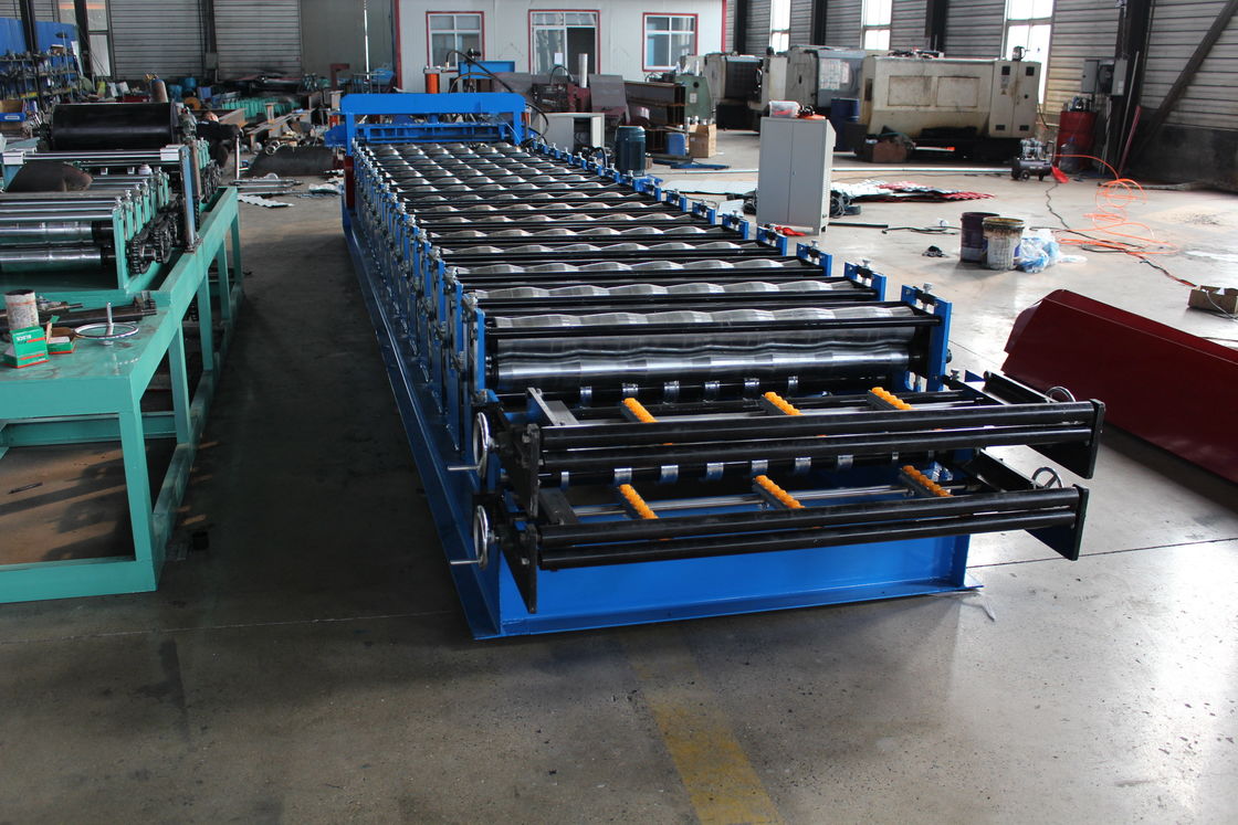 Rollo de la capa doble del control 0.3m m del Plc que forma la máquina para el tejado de acero del metal