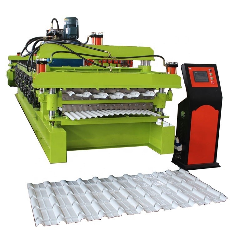 Rollo acanalado de la capa doble de PPGI que forma control automático completo del Plc de la máquina