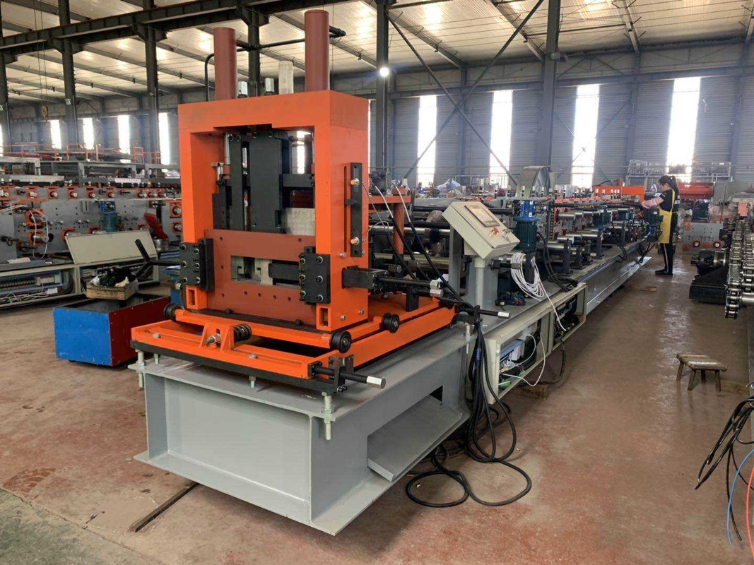 80-350 CZ Máquina de moldeado de rollos de purlin con sistema de control PLC y modo de corte hidráulico