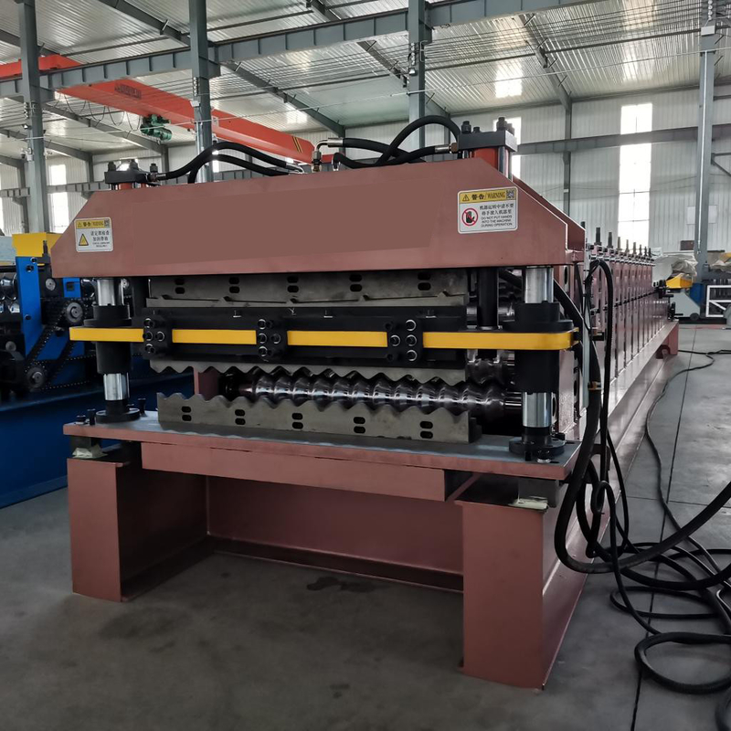 Rollo de la capa doble del Plc 0.80m m que forma la máquina 15m/Min For Ppgi Panel Roof