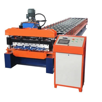 Tipo 5 rollo del trapezoide de Rib Hydraulic Cutting Roof Tile que forma control del PLC de la máquina