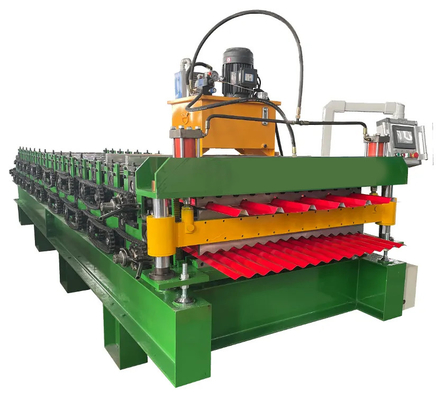 Ibr y el rollo acanalado de la capa doble que formaban la máquina automatizaron completamente control del Plc