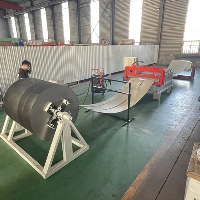 Bobina de acero automática 8 - 15m/Min cortada a lo largo Línea 15kw PLC Control