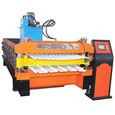 Máquina formadora de rollos de techo 380v personalizable con rodillos de 13/14 estaciones