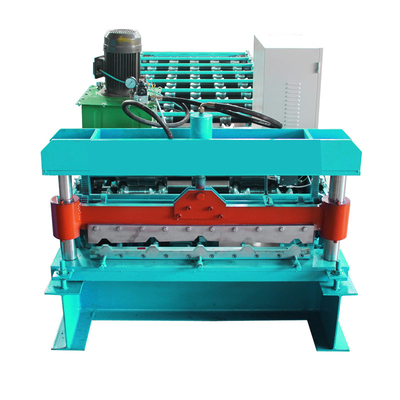 45# Acero 4KW motor de la cadena de energía de techo de tejas máquina de formación de rodillos con sistema de control PLC