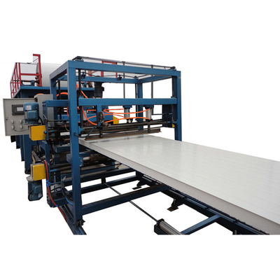 Máquina de formación de rollos de paneles de sándwich de 32KW de alta velocidad, rodillos de pulido con sistema de corte de cromo