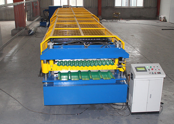 Máquina de formación de láminas de techo de acero de doble capa de alta precisión IBR ondulada acristalada