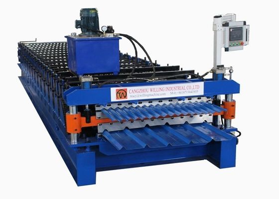 Máquina revestida del delta 4m/Min Roof Tile Roll Forming del color