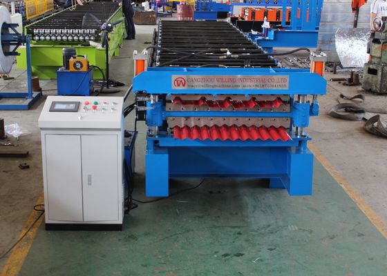 IBR y rollo acanalado del panel del tejado de 0.9m m que forman la máquina