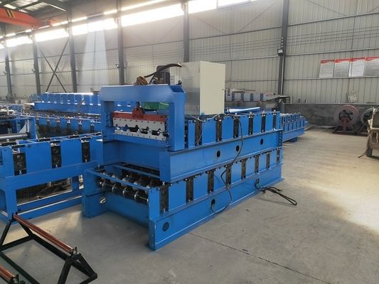 Trapezoide 760m m rollo de la teja de tejado del PLC de 5 costillas que forma la máquina