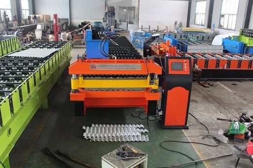 Rollo de la capa doble del control 0.3m m del Plc que forma la máquina para el tejado de acero del metal