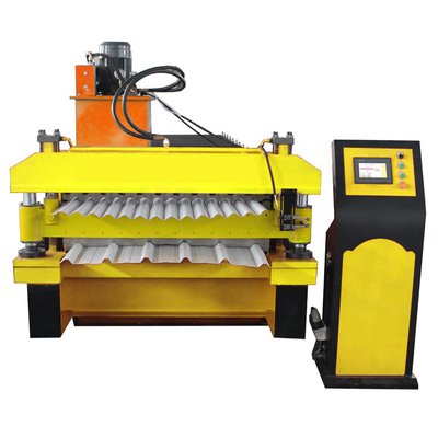 Ppgi acanaló la máquina de la formación de hoja de la techumbre del metal de 0.3m m completamente automática