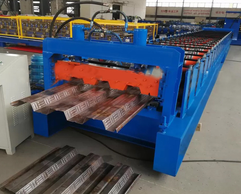 Grueso frío 1.5m m 22kw de la máquina de la cubierta de piso del PLC del metal